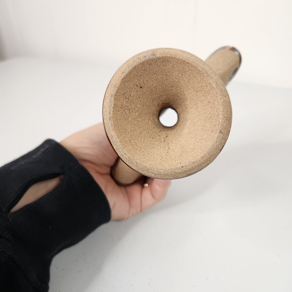 Vintage Mexican Stoneware Tonala Pottery Napkin Letter Holder Floral Boho Decor - Picture 4 of 7